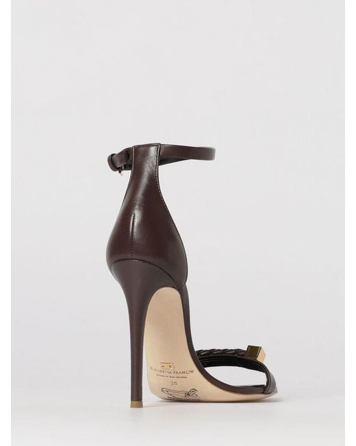 Elisabetta Franchi White Leather Sandals