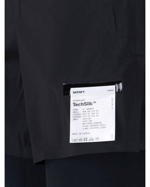Satisfy Blue Stretch Technical Fabric Sports Shorts for men
