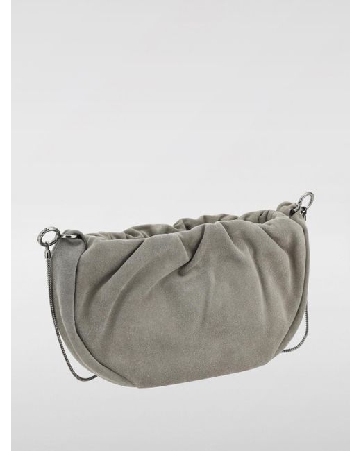 Brunello Cucinelli Gray Schultertasche Damen