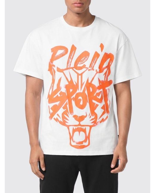 Philipp Plein White Cotton Jersey T-Shirt With Contrasting Logo for men