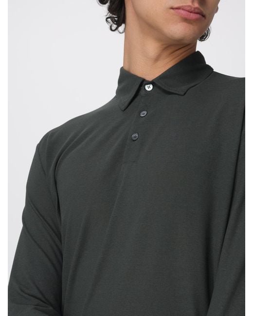 Zanone Gray Cotton Polo Shirt for men