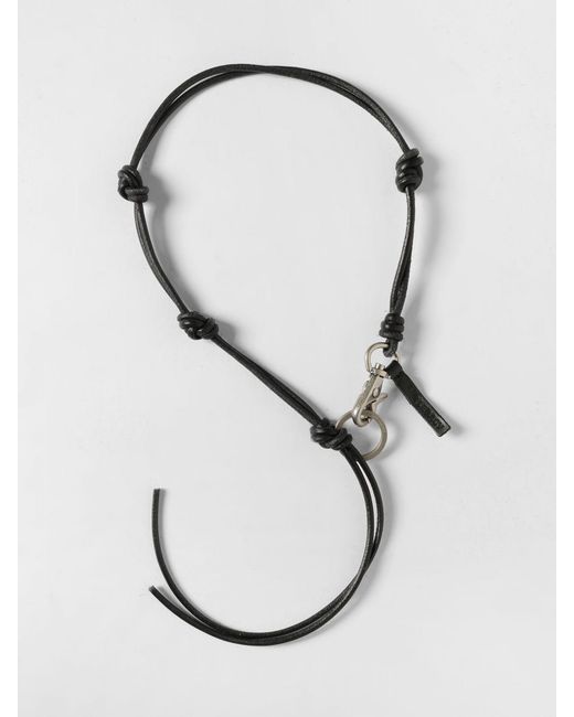 Our Legacy White Ladon Leather Necklace for men