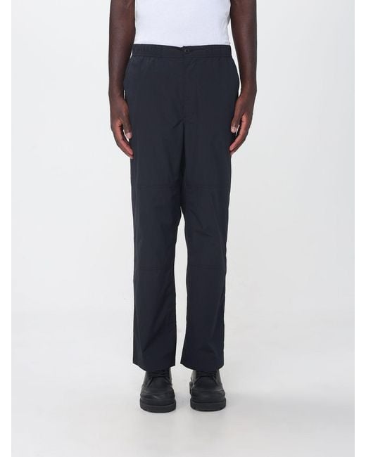 Save The Duck Blue Slim Fit Stretch Technical Fabric Trousers With Elasticated Waist By for men
