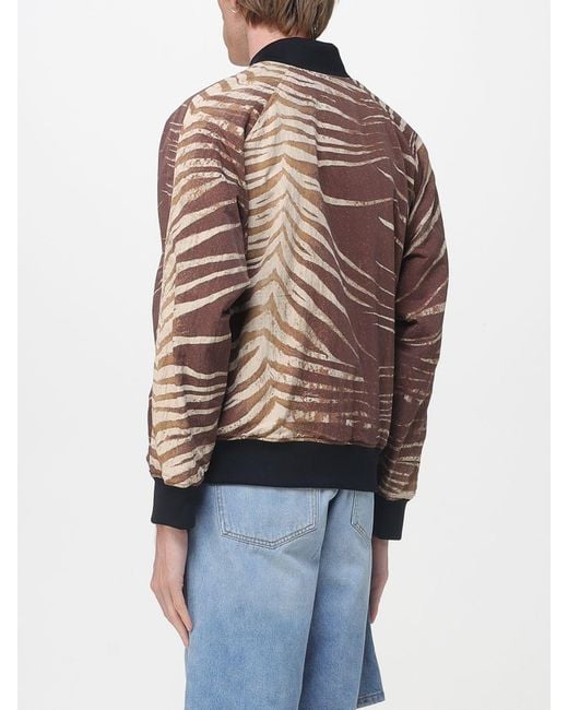 Just Cavalli Blue Reversible Nylon Bomber Jacket for men