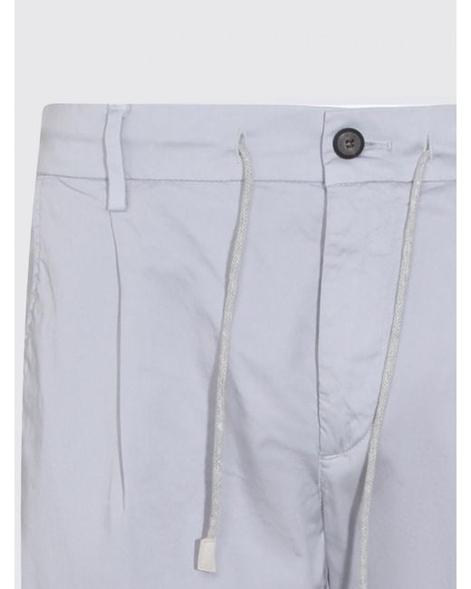 Eleventy Gray Stretch Cotton Trousers for men
