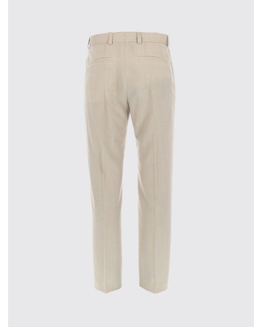 HUGO Natural Slim Fit Mid-Rise Virgin Wool Blend Chino Trousers for men
