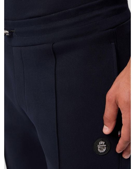 Billionaire Blue Straight-Leg Cotton Track Trousers With Drawstring for men