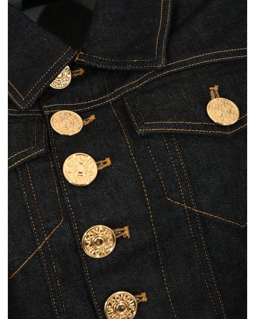 Dondup Black Crop Denim Jacket