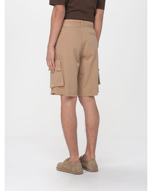 Laneus Natural Cotton Cargo Shorts for men