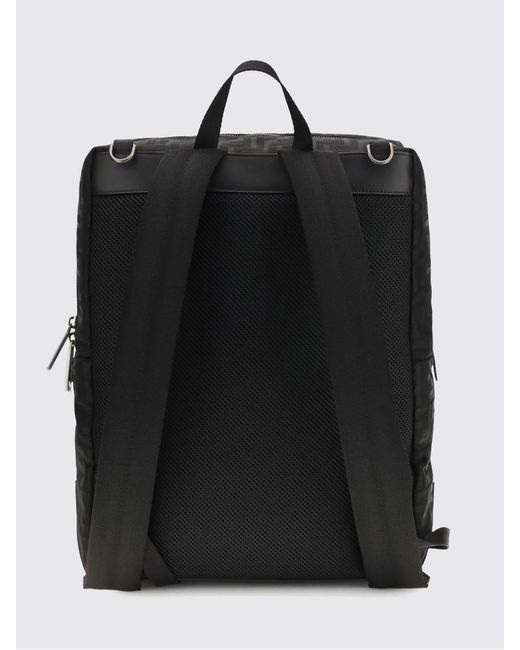 Fendi Black Lui Polyamide Backpack With Jacquard F Monogram for men
