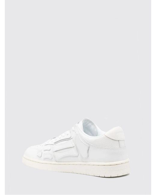Amiri White Skel Leather Sneakers for men