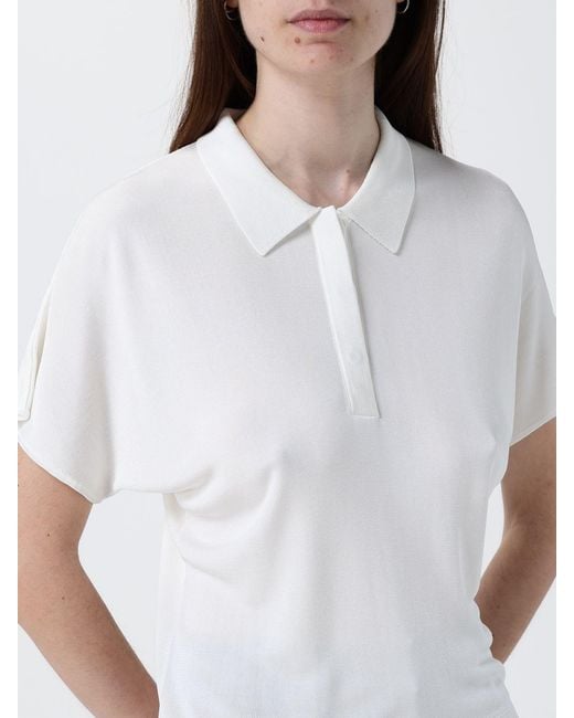 MEIMEIJ White Viscose Polo Shirt