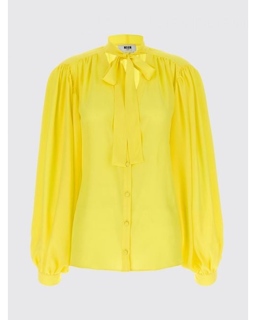 Camisa Mujer MSGM de color Yellow
