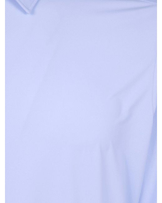 Rrd Blue Long-Sleeved Polyamide Jersey Shirt With French Collar for men