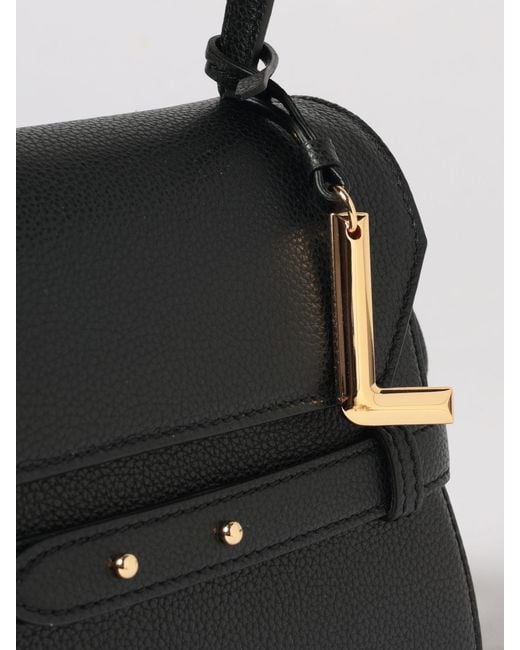 Lancel Black Faubourg Hammered Leather Bag