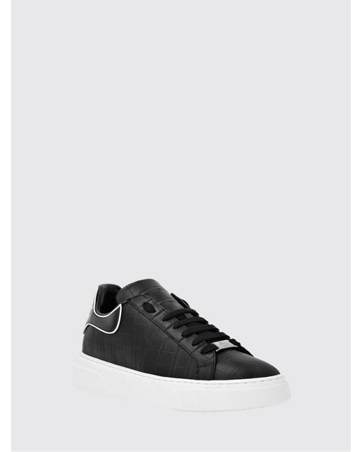 Philipp Plein Black Lace-Up Low-Top Sneakers for men