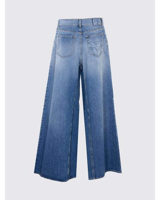 Pinko Blue Cotton Denim Flared Jeans