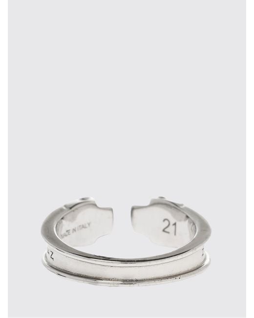 McQueen Metallic Skull Steel Ring for men
