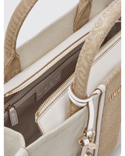 Liu Jo Natural Striped Canvas Bag