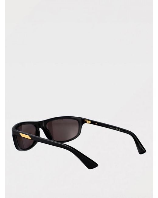 Bottega Veneta Black Contemporary Sunglasses With Rectangular Frames For Everyday Style for men