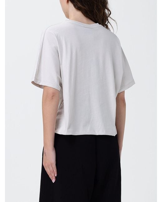 DISCLAIMER White Relaxed Fit Cotton T-Shirt With Printed Logo And Crew Neck