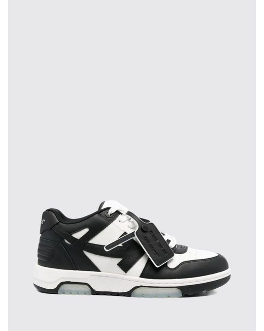 Off-White c/o Virgil Abloh Men's White Out Of Office Leather Sneakers