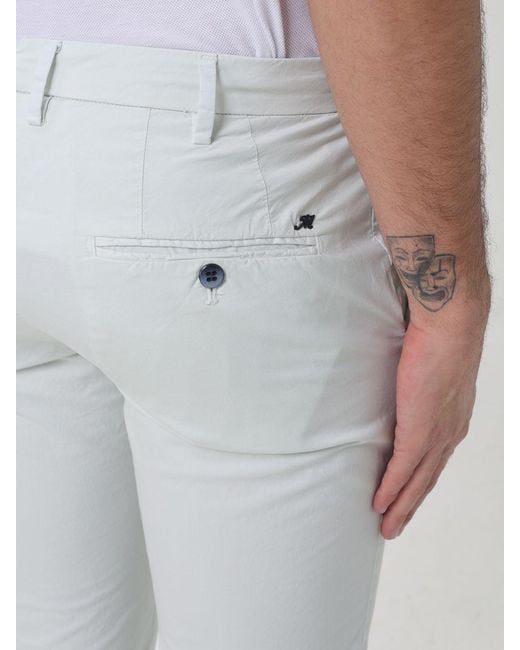 Mason's White Cotton Stretch Chino Trousers for men