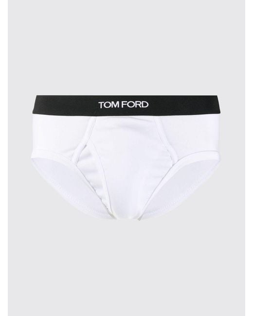 Tom Ford White Stretch Cotton Briefs for men