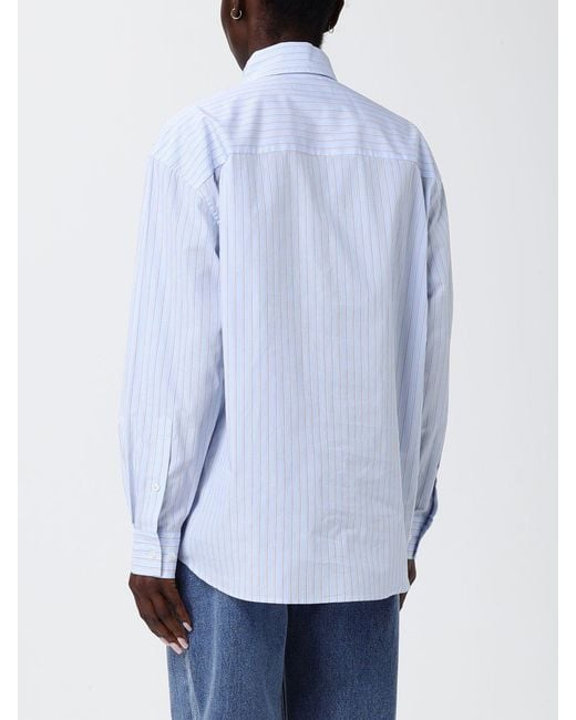 DUNST Blue Striped Cotton Shirt By