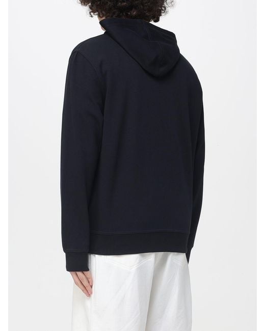 Brunello Cucinelli Blue Cotton Blend Hoodie for men