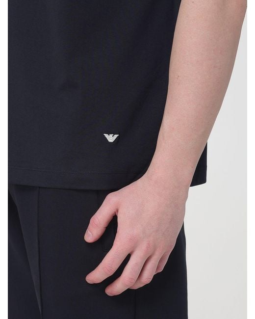 Emporio Armani Blue Cotton Polo Shirt for men