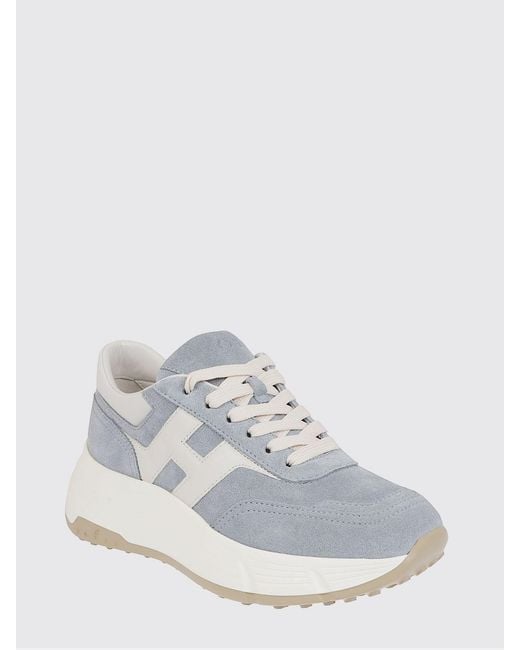 Hogan White Hi-Fi H669 Suede Sneakers