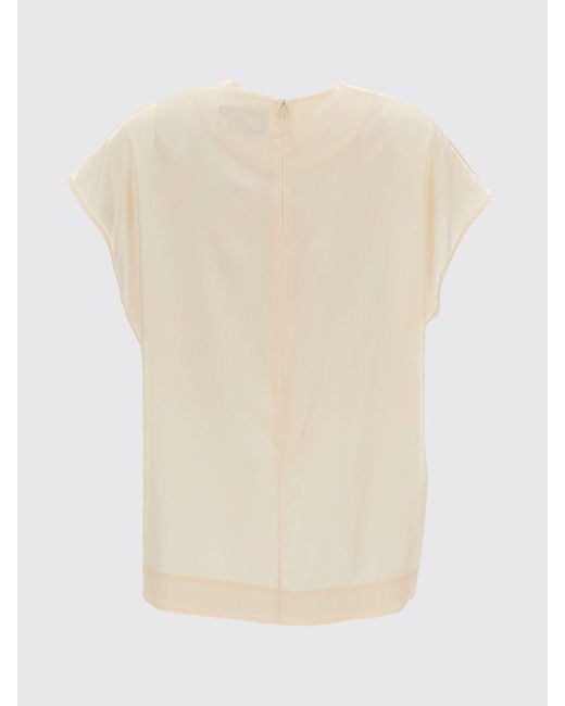 Simone Rocha Natural Crepe Blouse With Floral Print