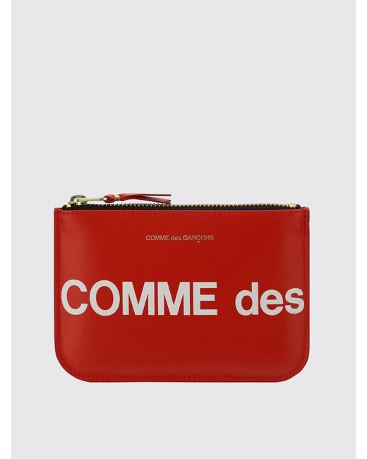 Comme des Garçons Red Leather Coin Purse for men