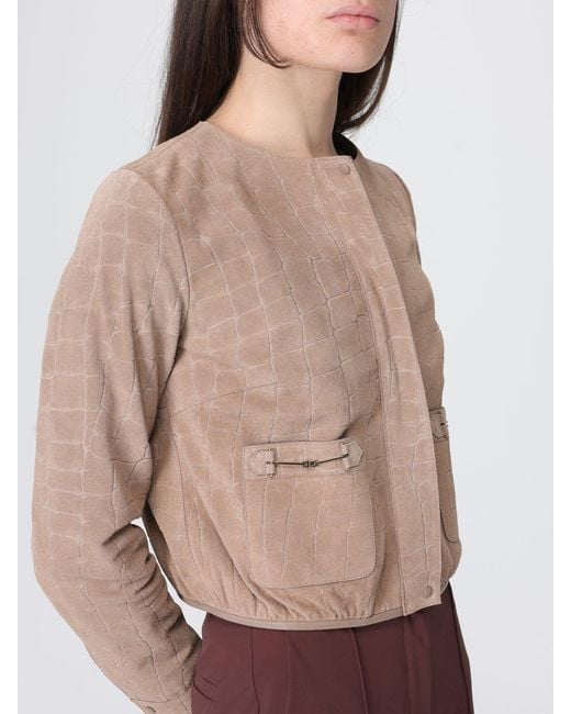 Elisabetta Franchi Red Suede Sheepskin Jacket