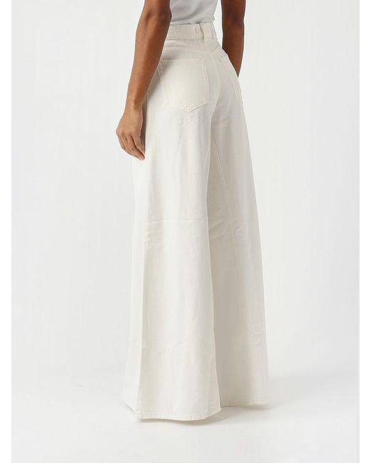 Pinko White Denim Flared Jeans