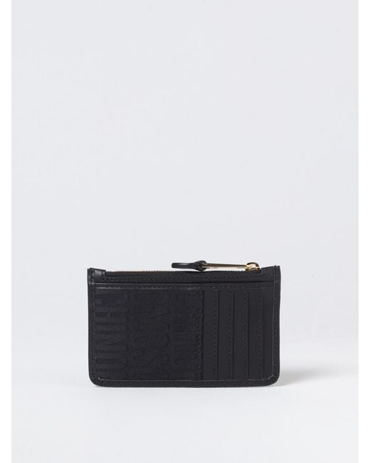 Moschino Couture White Leather And Nylon Credit Card Holder