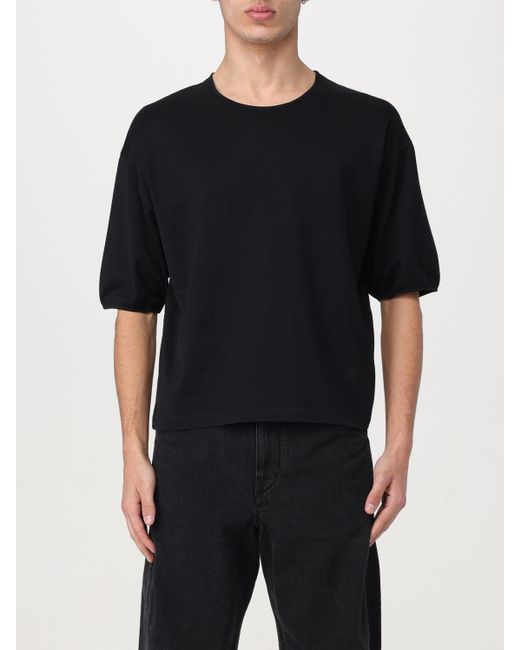 T-shirt in cotone di Lemaire in Black da Uomo