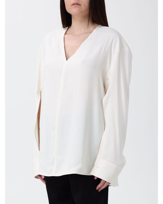 Totême White Viscose Blouse