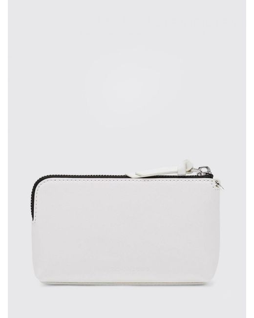 Marc Jacobs White The Snapshot Wristlet Saffiano Leather Clutch