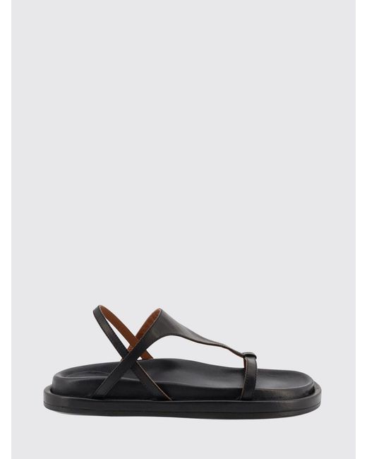 Atp Atelier White Low-Heeled Leather Slingback Sandals