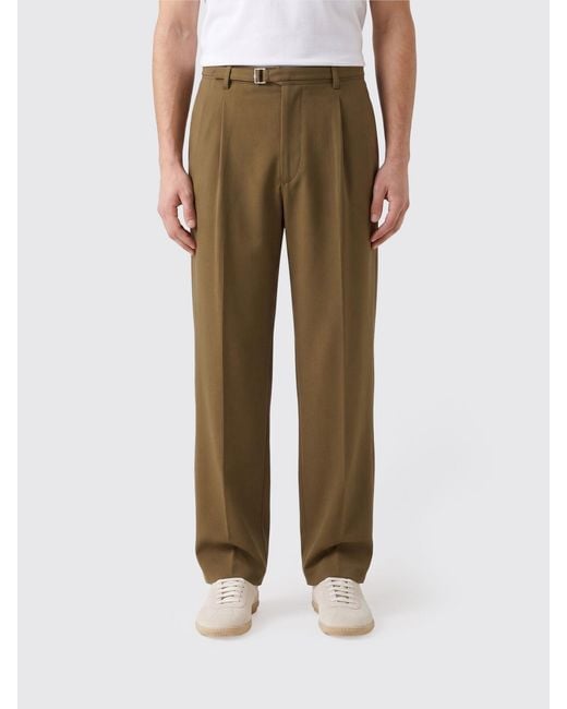 Giorgio Armani Green Wide Leg Cupro Trousers for men