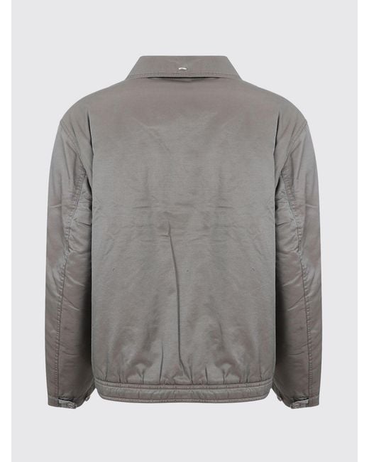 Our Legacy Gray Cotton-Nylon Blend Shirt Jacket With Drawstring Hem for men