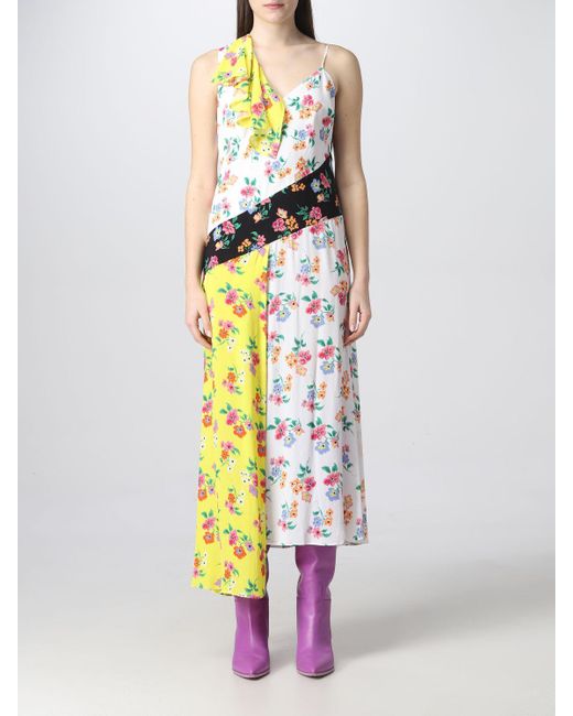 MSGM White Dress In Viscose
