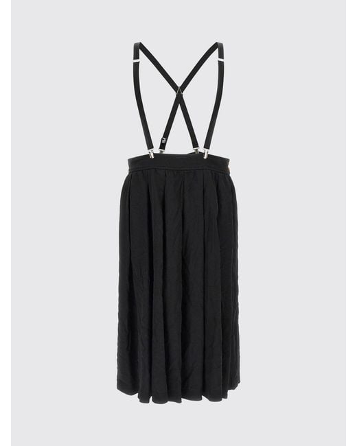 Comme des Garçons Black Comme Des GarÇ Ons Pleated Polyester Skirt With Suspenders