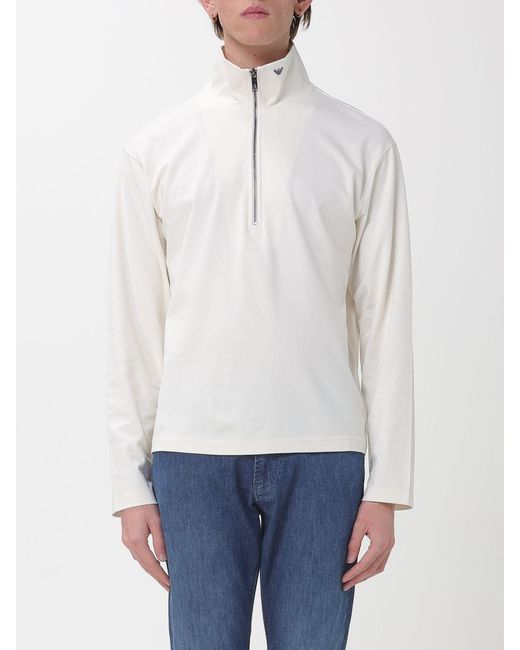 Emporio Armani White Jersey Knit Top for men