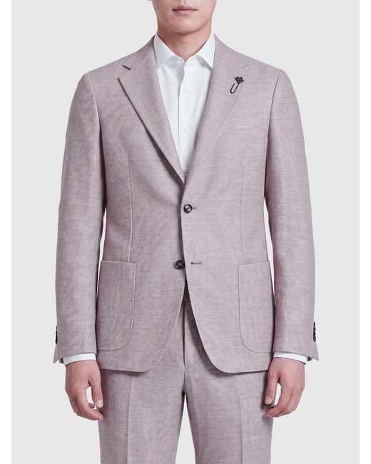 Lardini Purple Single-Breasted Blazer for men