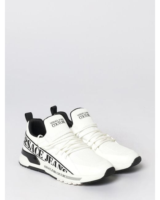 Versace Jeans Couture White Mesh Sneakers for men