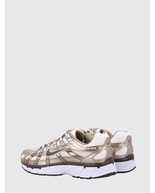 Nike White P-6000 Mesh And Rubber Sneakers