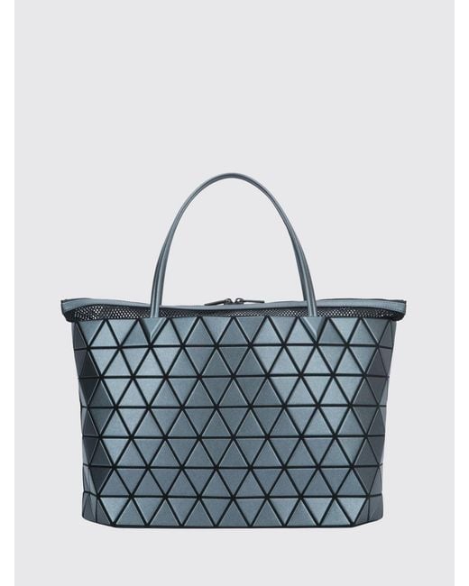 Issey Miyake Blue Bateau Handbag With Double Handles And Zip Closure